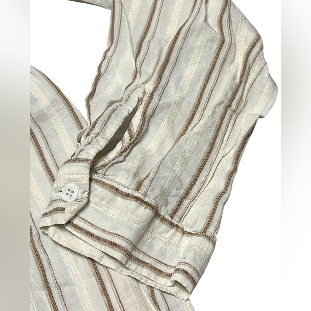 Zara Women's Striped Kafkan Tiered Midi Dress Size XS - Picture 3 of 8